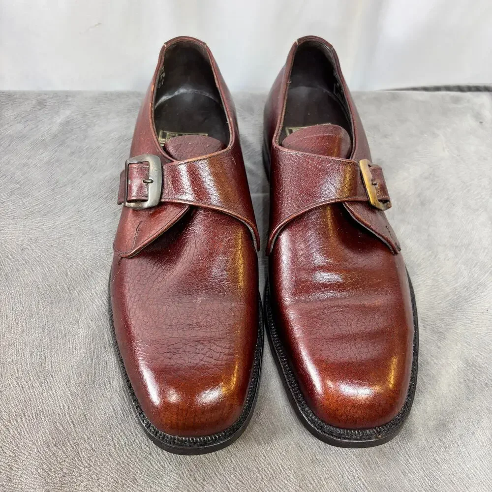Safety Toe Loafers Lehigh Goodyear Welted Oil Proof Sole Men's Brown Size 8E USA